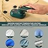 Micro Steam Iron Dry & Wet Ironing Portable Mini Steam Iron for Clothes Fast Heat Lightweight Titanium Plate Good for Home and Travel (Green)