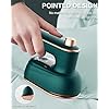 Micro Steam Iron Dry & Wet Ironing Portable Mini Steam Iron for Clothes Fast Heat Lightweight Titanium Plate Good for Home and Travel (Green)