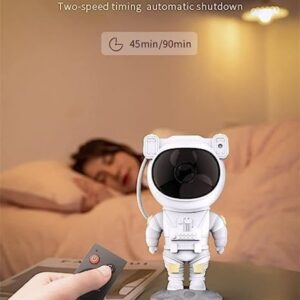 STRONAUT STAR PROJECTION Night Light with Timer Galaxy Projector Night Light, 360°Rotation Magnetic Head, Decorating Bedroom, Home Theater, Kids Room, Study and Playroom