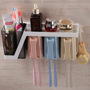 4-Cup-Toothbrush-Holder-Bathroom-Shelf-Magic-Stick